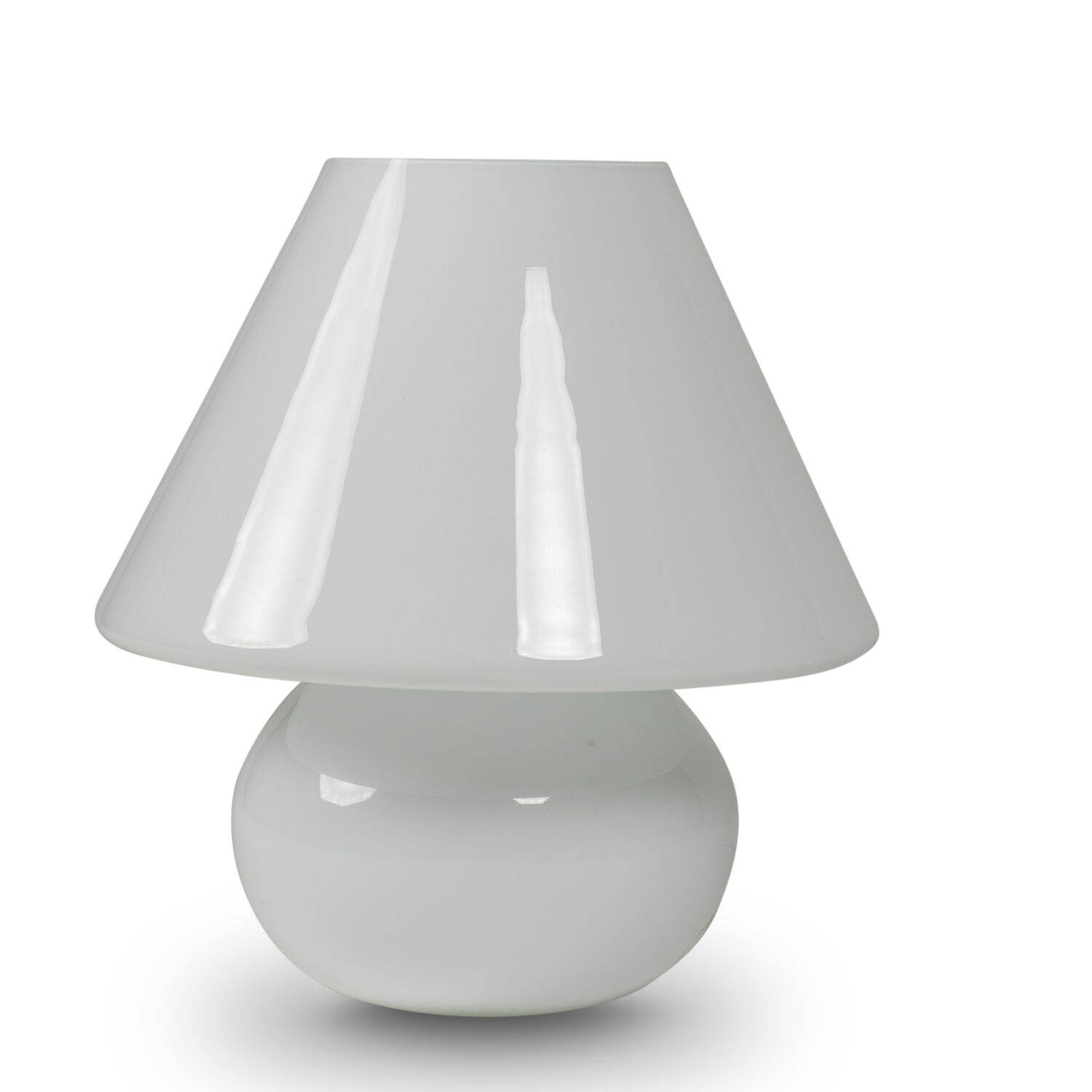 Pair of white opaline lamps, 1990s
