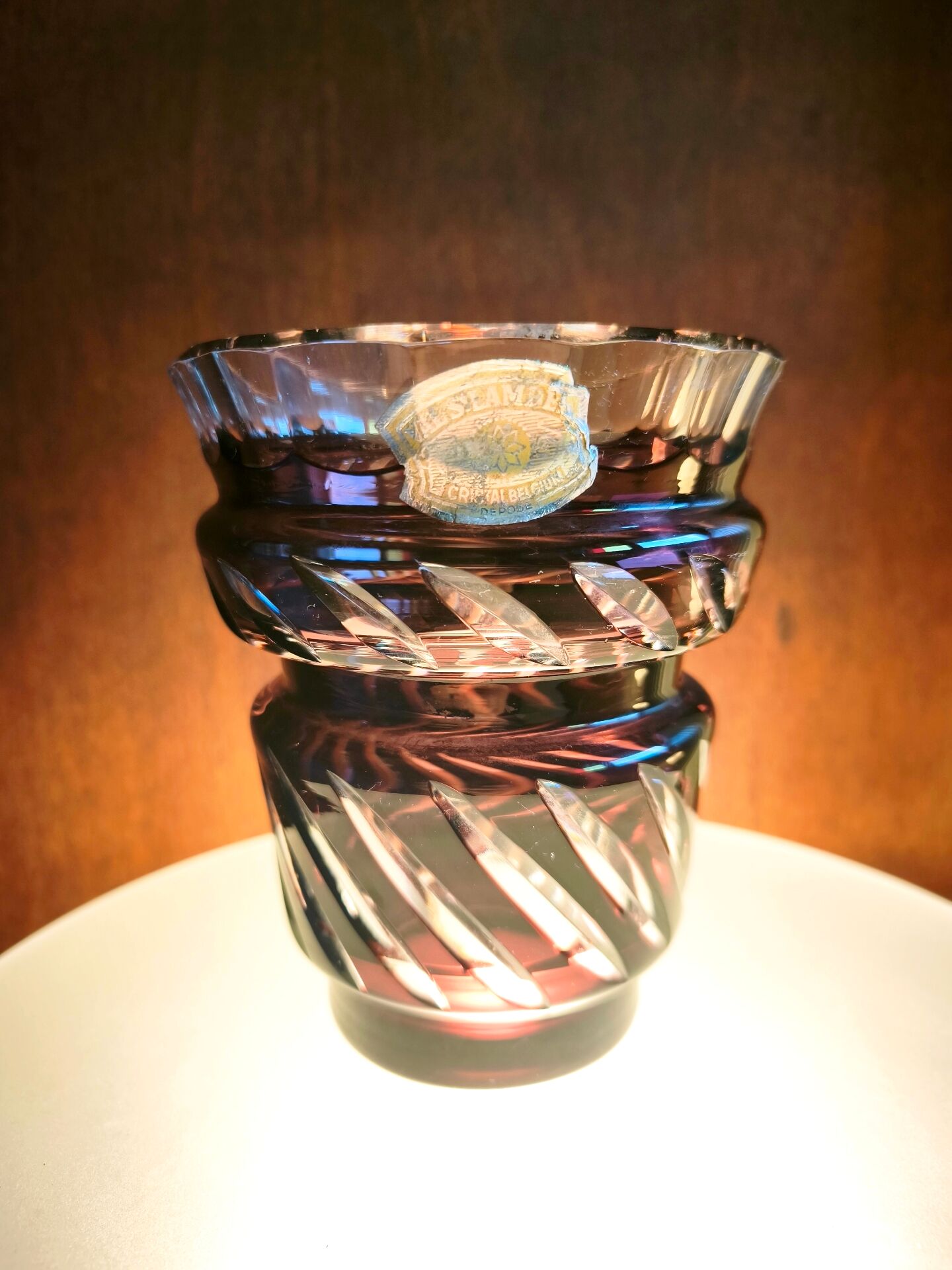 Ruby Red Boléro Crystal Vase Val Saint Lambert