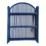 Vintage shelf in Klein blue rattan