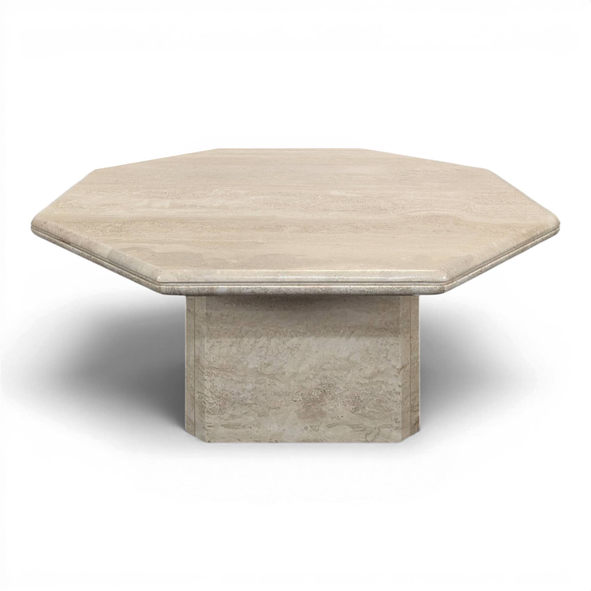 Italian design travertine coffee table from the 1980s.