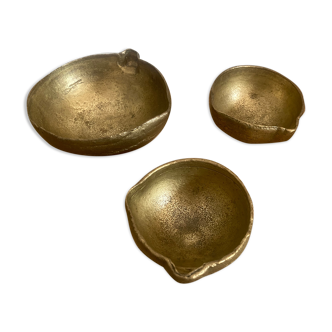 Vide poche ou coupelle en bronze - ancienne tête de louche de fonderie