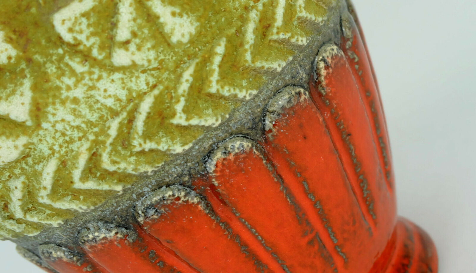 1960's vintage retro vase jug abstract pattern bay keramik wgp model 73 30