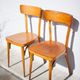 Pair of vintage wooden chairs