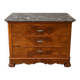 French Louis-Philippe style commode in walnut burl.