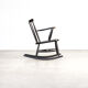 Black lacquered wooden rocking chair 70