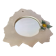 Miroir céramique bord dentelé avec une fleur
