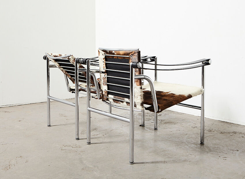 Le Corbusier Pair of LC1 Easy Chairs for Cassina 1990