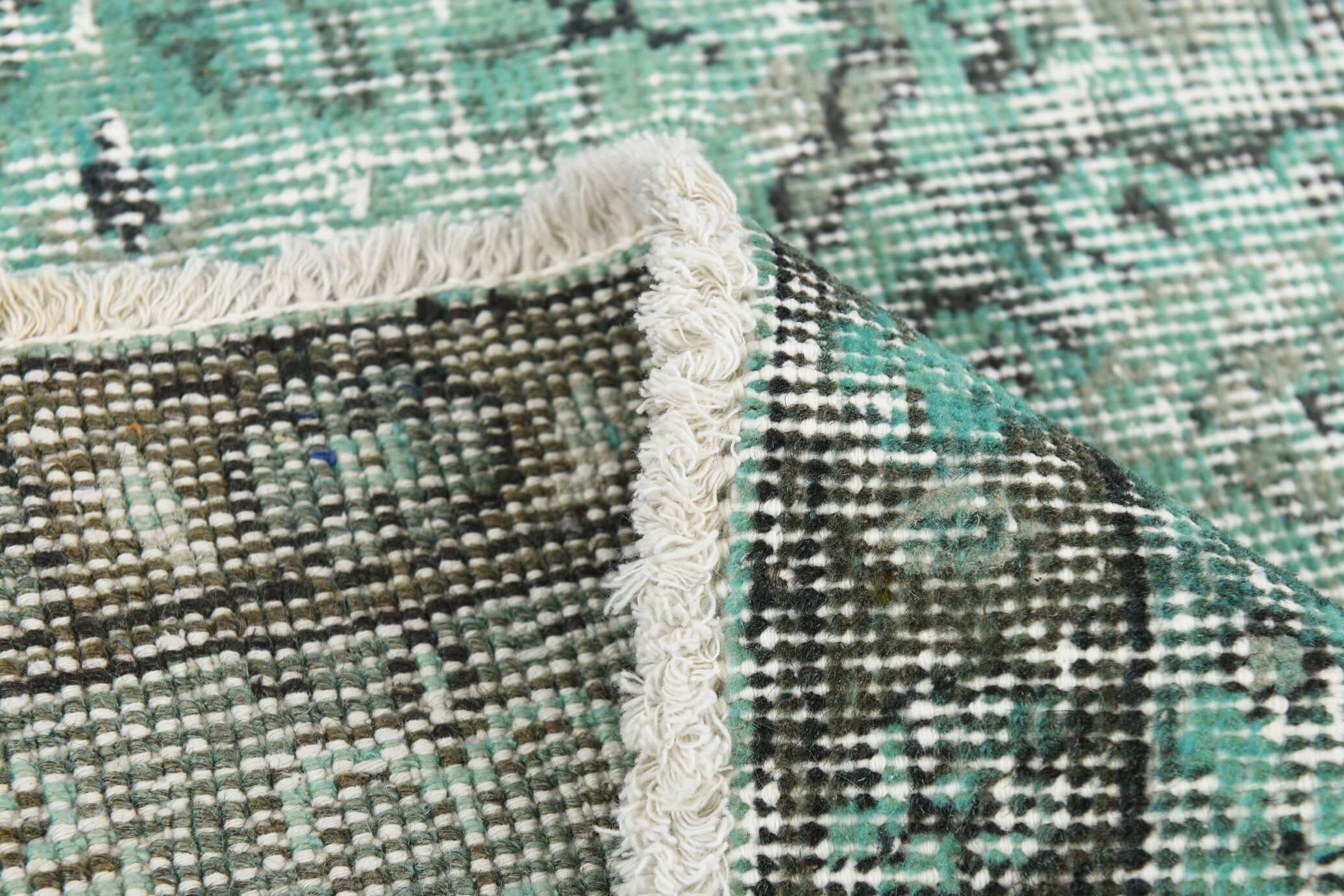 5x7 Handknotted Wool Floral Vintage Tapis Rugs 227x145Cm