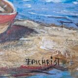 Peinture à l'huile sur bois marine