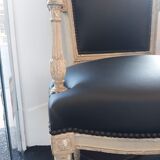 Fauteuil noir restauré