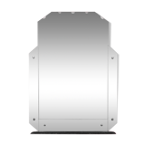 1950s - baroque rococo italian venetian mirror, 64x92cm