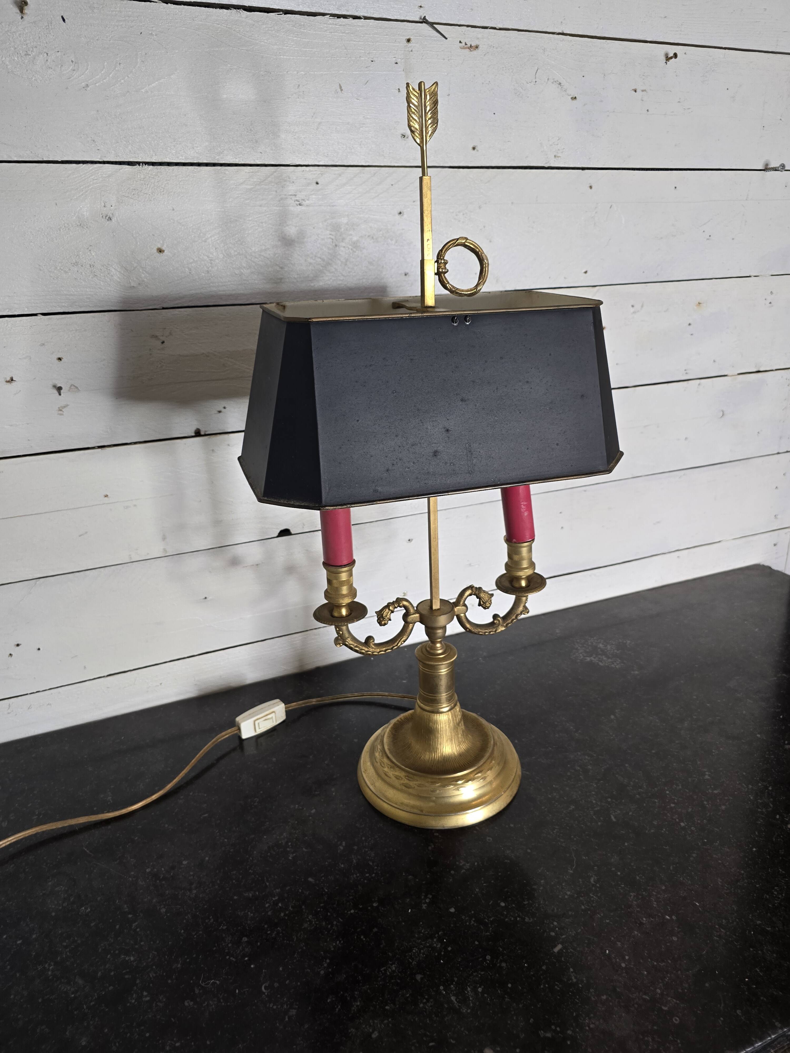 Lampe bouillotte style empire en bronze milieu XXème