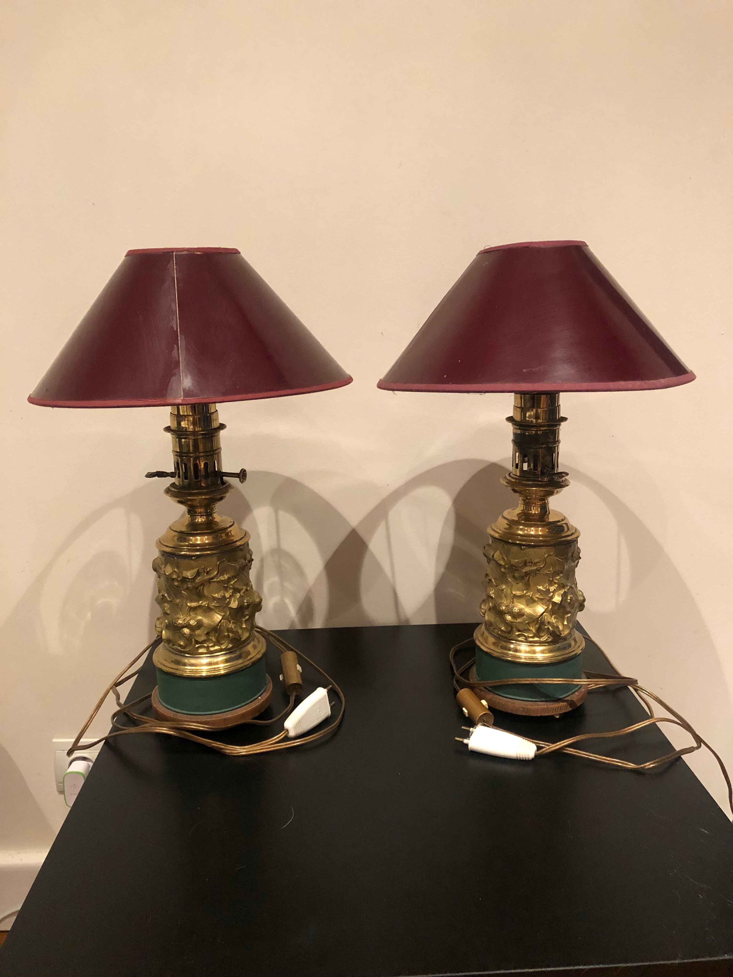 Paire de lampe ancienne