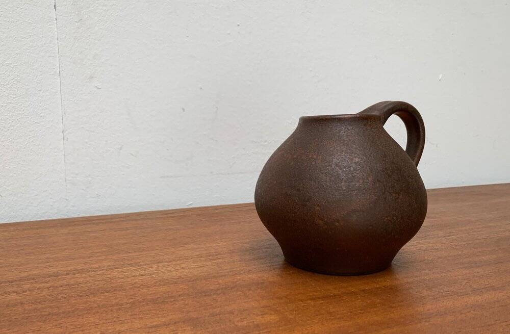 Brutalist vases and carafes from the mid-century by Hartwig Heyne pottery, Germany, 1960s.