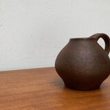 Brutalist vases and carafes from the mid-century by Hartwig Heyne pottery, Germany, 1960s.