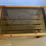 Wood and glass coffee table