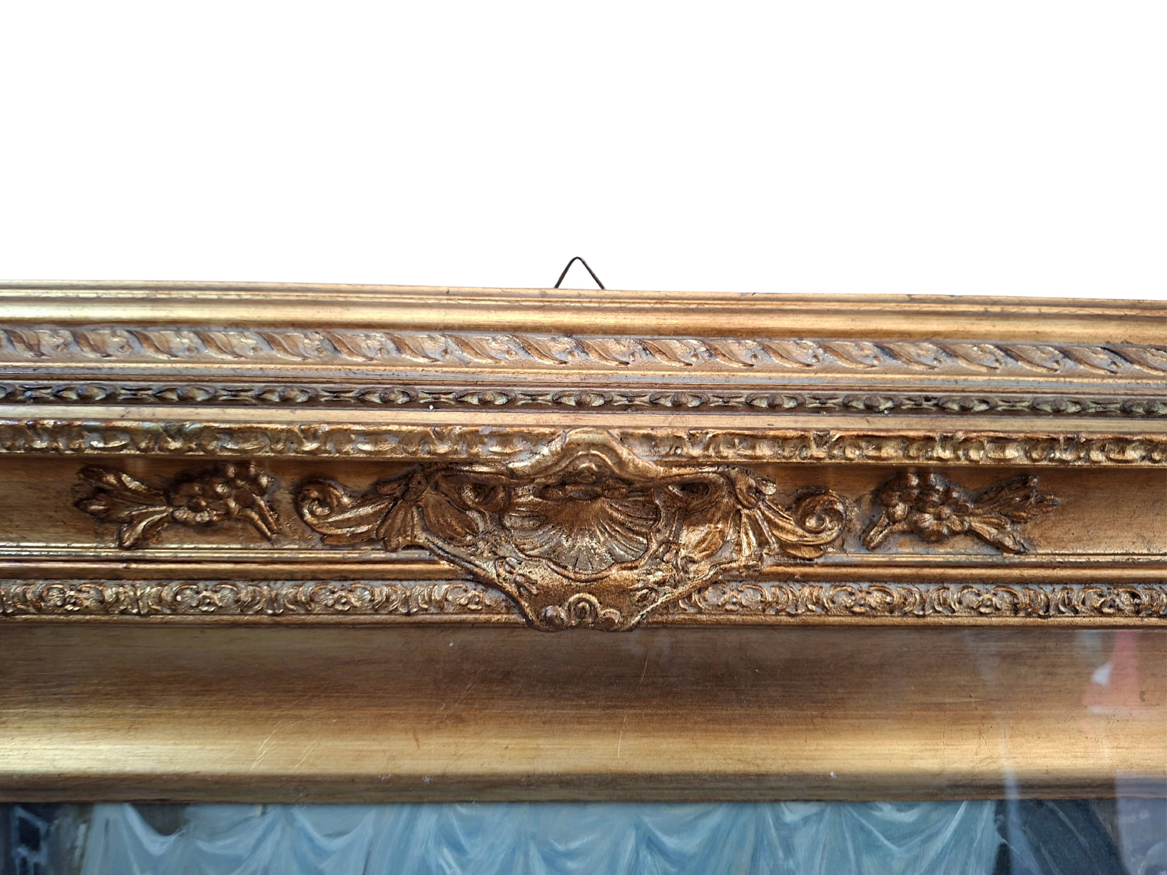 Dipinto a Olio di Francesco Tammaro Scena di Mercato Napoletana 80x130 cm