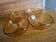 Ensemble de 4 coupelles vintage en verre ambré Vereco
