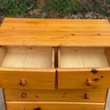 Commode 6 tiroirs en pin massif