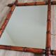 Old large retro bamboo mirror Dimensions: 77 x 62