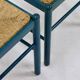 Lot de 2 chaises de salle à manger en bois teinté et jonc années 1960