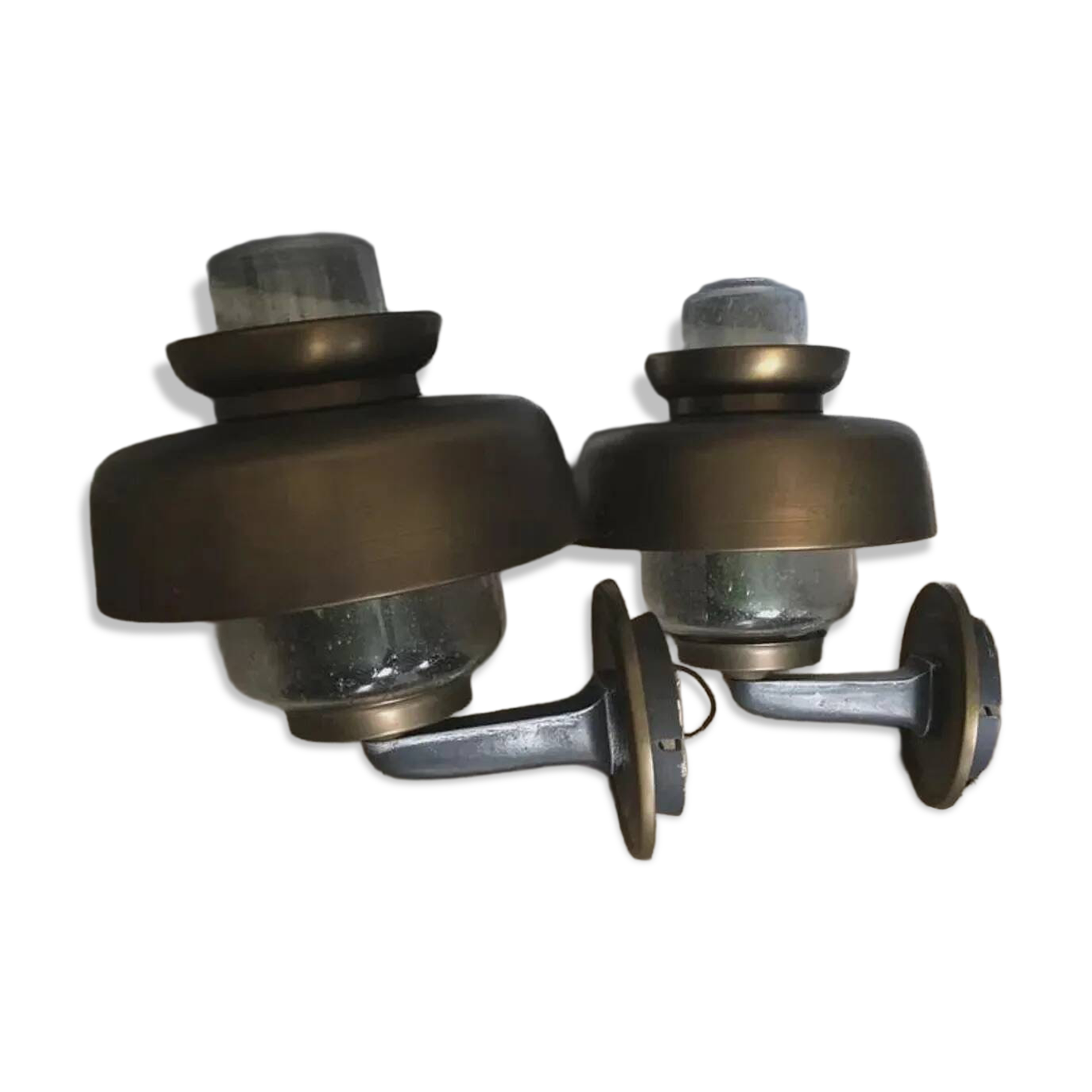 Pair of Egon Hillebrand Brass Wall Lamps – Germany, 1960s