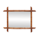 20th century rectangular faux bamboo wall mirror, France ca. 1960