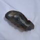 Vintage blue brown agate slice tray agate ashtray 1960