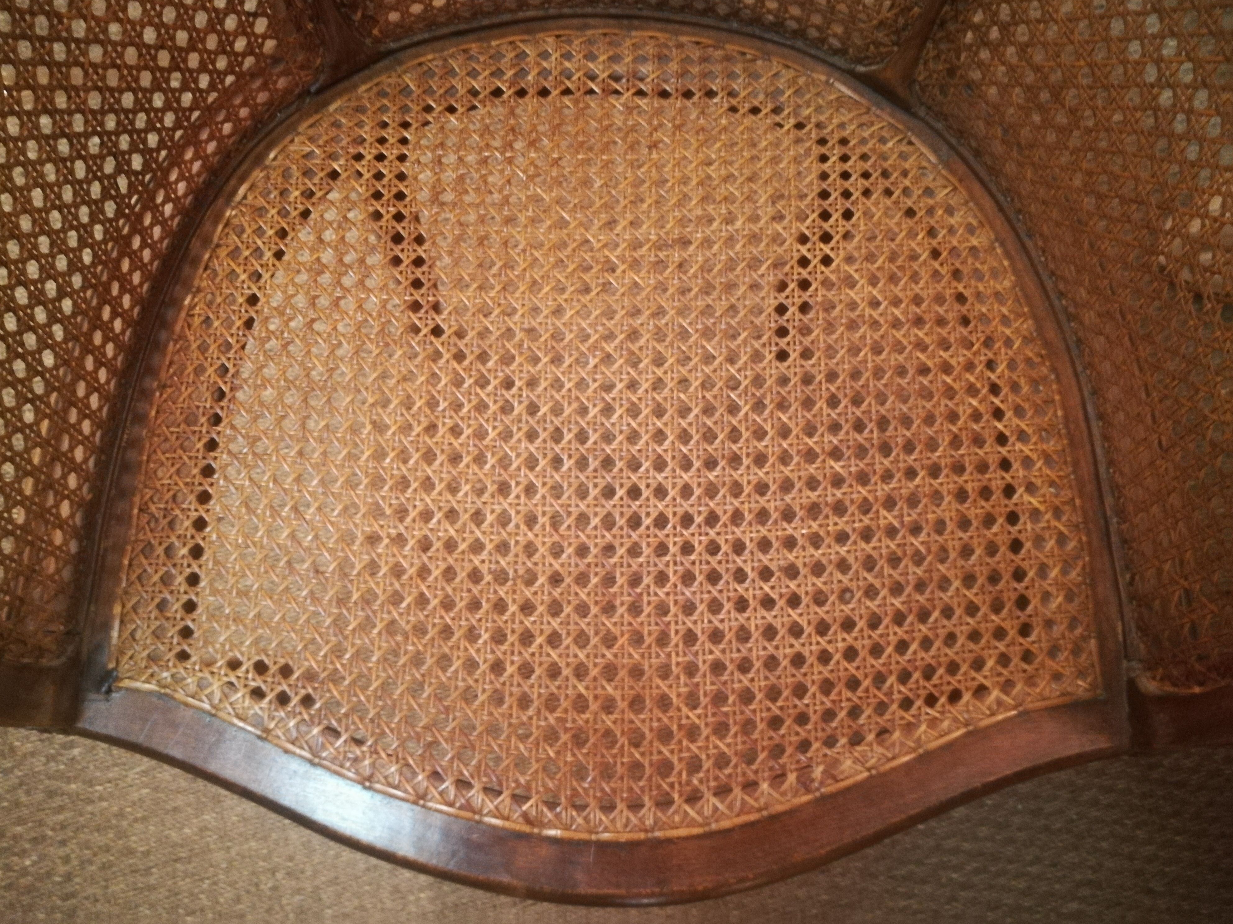 Louis xv style canned armchair