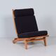 AP-71 lounge chair by Hans Wegner for AP Stolen, 1968 – reupholstered in black bouclé, rare