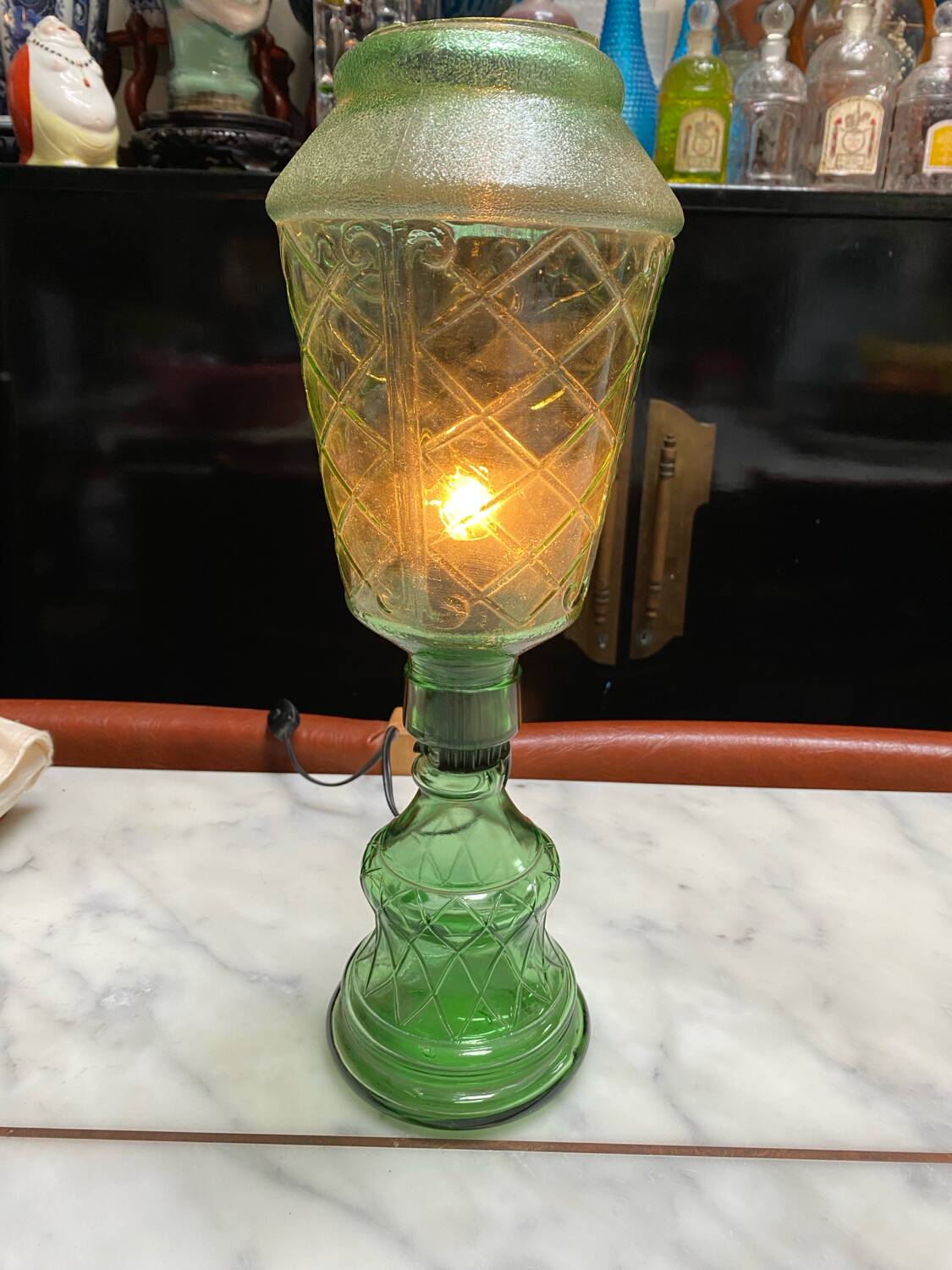 Lampe bouteille Italia chianti verre