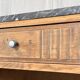 Antique low cabinet in wood and marble