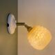 Applique globe vintage en verre de Clichy rose