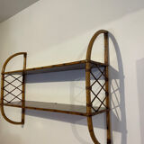 Vintage rattan shelf