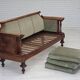 1930s, Danish 3 seater antique sofa, furniture velour, ash wood.