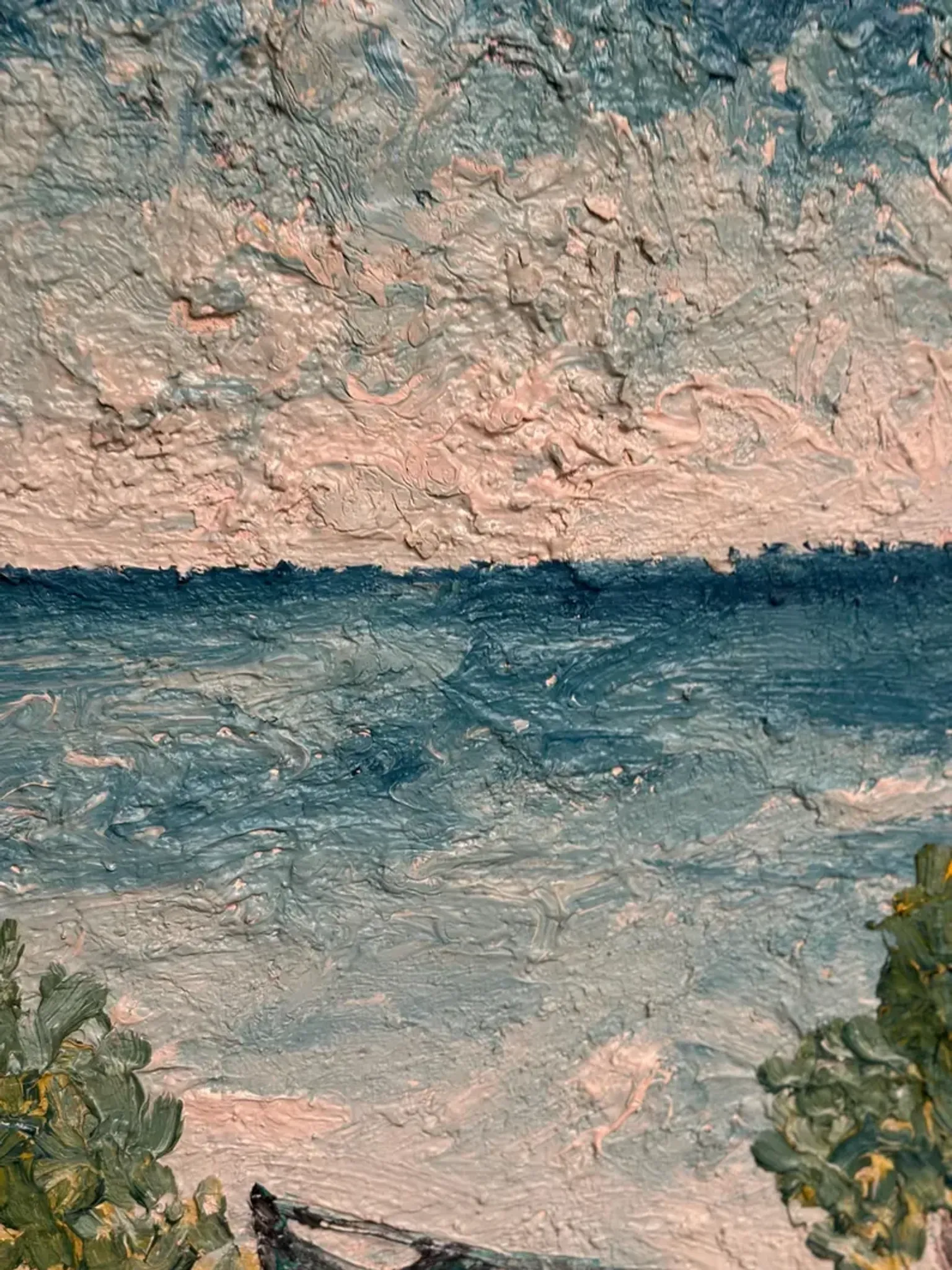Original Swedish Oil on Panel - "Landskrona" by Stig Allan - Signed - Vintage and Framed - 60 × 50 cm (23.6" × 19.7")