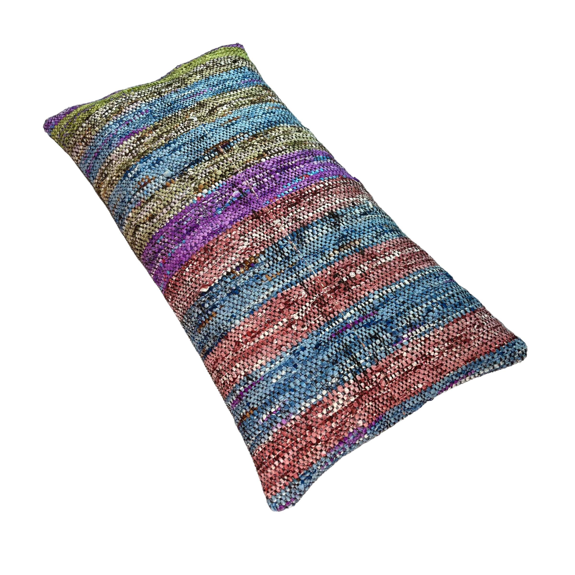 Vintage turkish kilim cushion cover , 30 x 60 cm