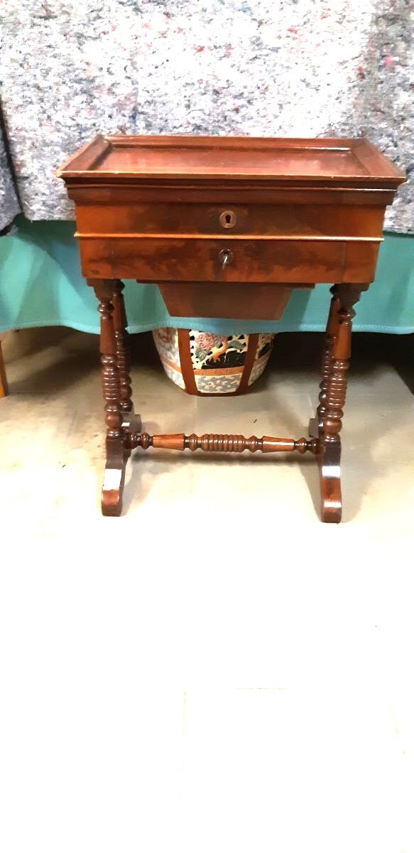 Side table / work table XIXth original patina