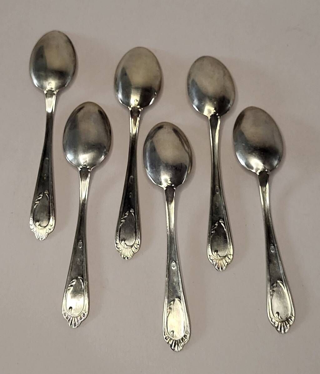Italian Silver Coffee Spoon Set of 6