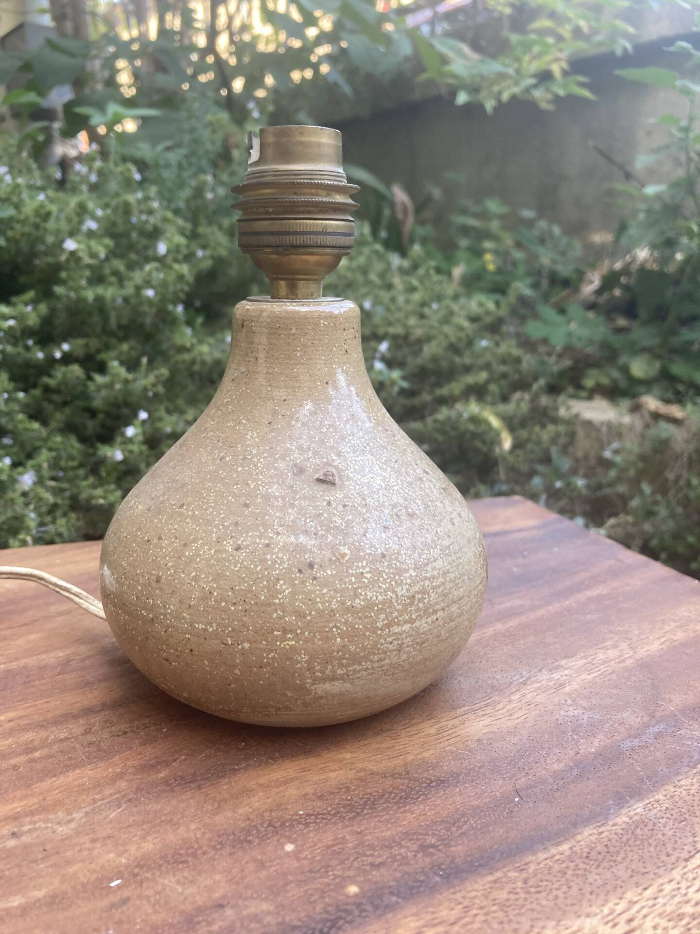 Ceramic bedside lamp signed