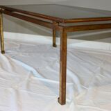 Rectangular gold wrought iron coffee table on sheet, Ramsay House