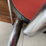 Set of 4 vintage red Formica chairs