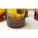 4 whiskey glasses in amber glass