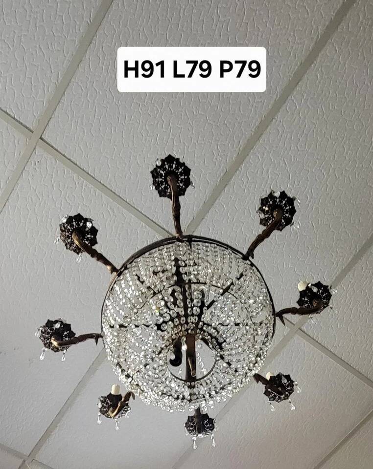 Louis XV style hot air balloon or basket chandelier circa 1900