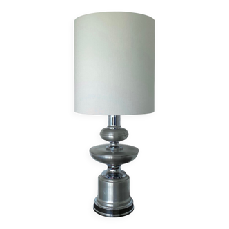 Furniture lamp off-white - vintage brushed aluminum 1970's