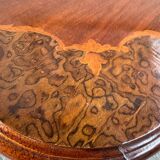 Marquetry pedestal table
