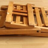 Tabouret enfant pliable en bois - Vintage des années 60