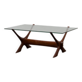 Table basse en teck par Illum WIkkelsø pour CF Christensen, Danemark, années 1960