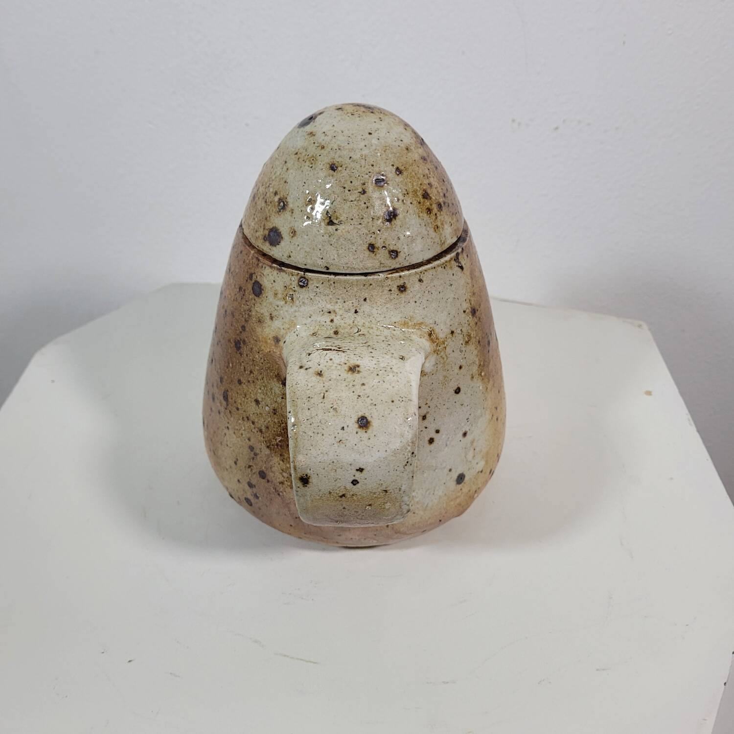 Théière vintage en grès de La Borne années 1960