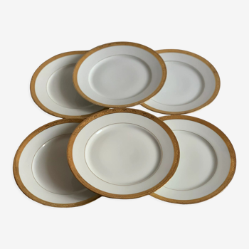 Assiettes porcelaine doré Raynaud